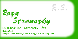 roza stranszky business card